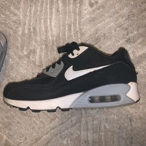 Black and gray Nike air sneakers